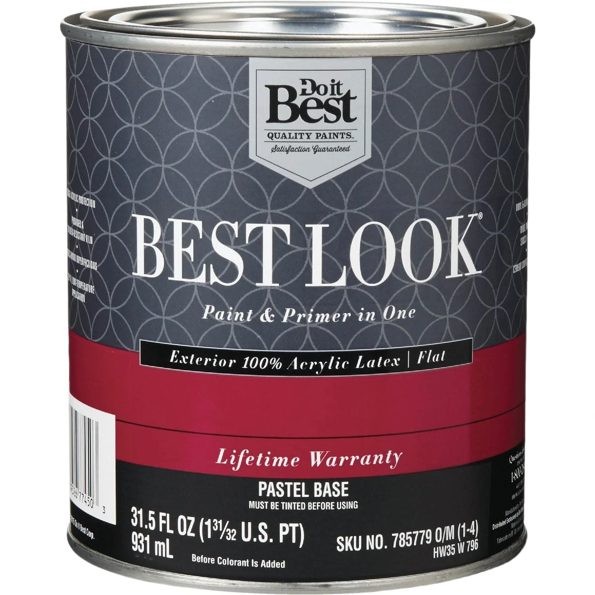 Traditional Look Pastel Base Exterior Latex Flat Paint Primer In One 1 Quart Green