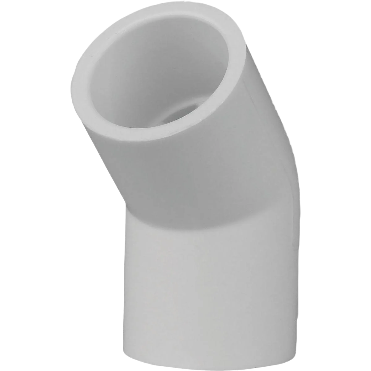 Traditional Charlotte Pipe Schedule 40 45 Deg. White PVC Elbow 1 2 In. Slip x Slip Expertly Made