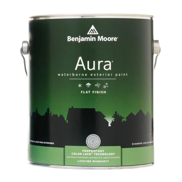 Clean Benjamin Moore Aura 2X Flat Tintable Exterior Paint 1 Quart Proven