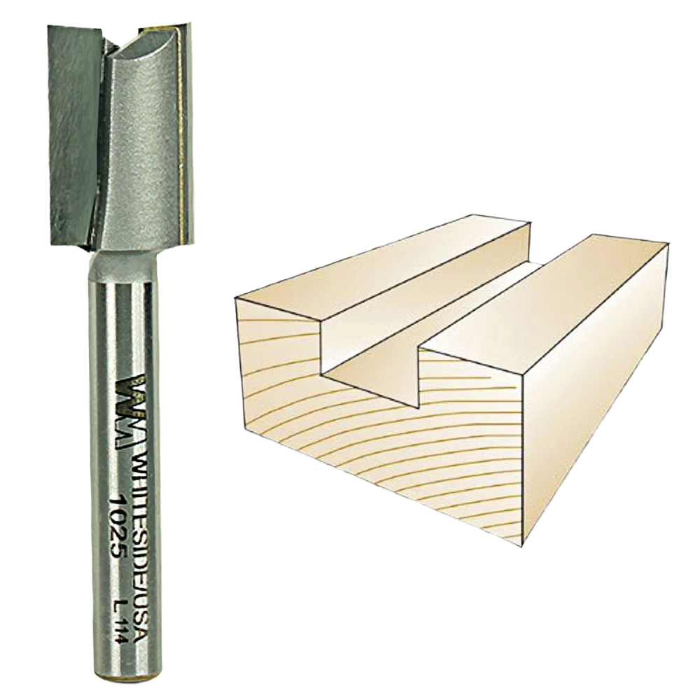 Contemporary Whiteside Straight Bit 1 4 in. SH x 1 2 in. CD x 3 4 in. CL Smooth