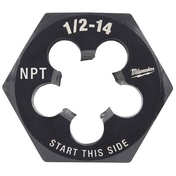 Practical Milwaukee 1 2 -14 NPT 2-1 6 Hex Threading Die Green