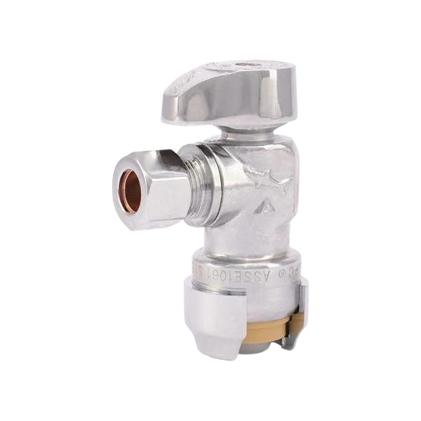 Selected SharkBite 1 2 in. x 3 8 in. Compression Brass Push Angle Stop 4-Pack High-Quality