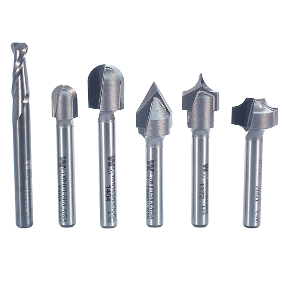 Official Whiteside 706 6 Pc. CNC Router Bit Lettering Set 1 4 in. Shank Soft