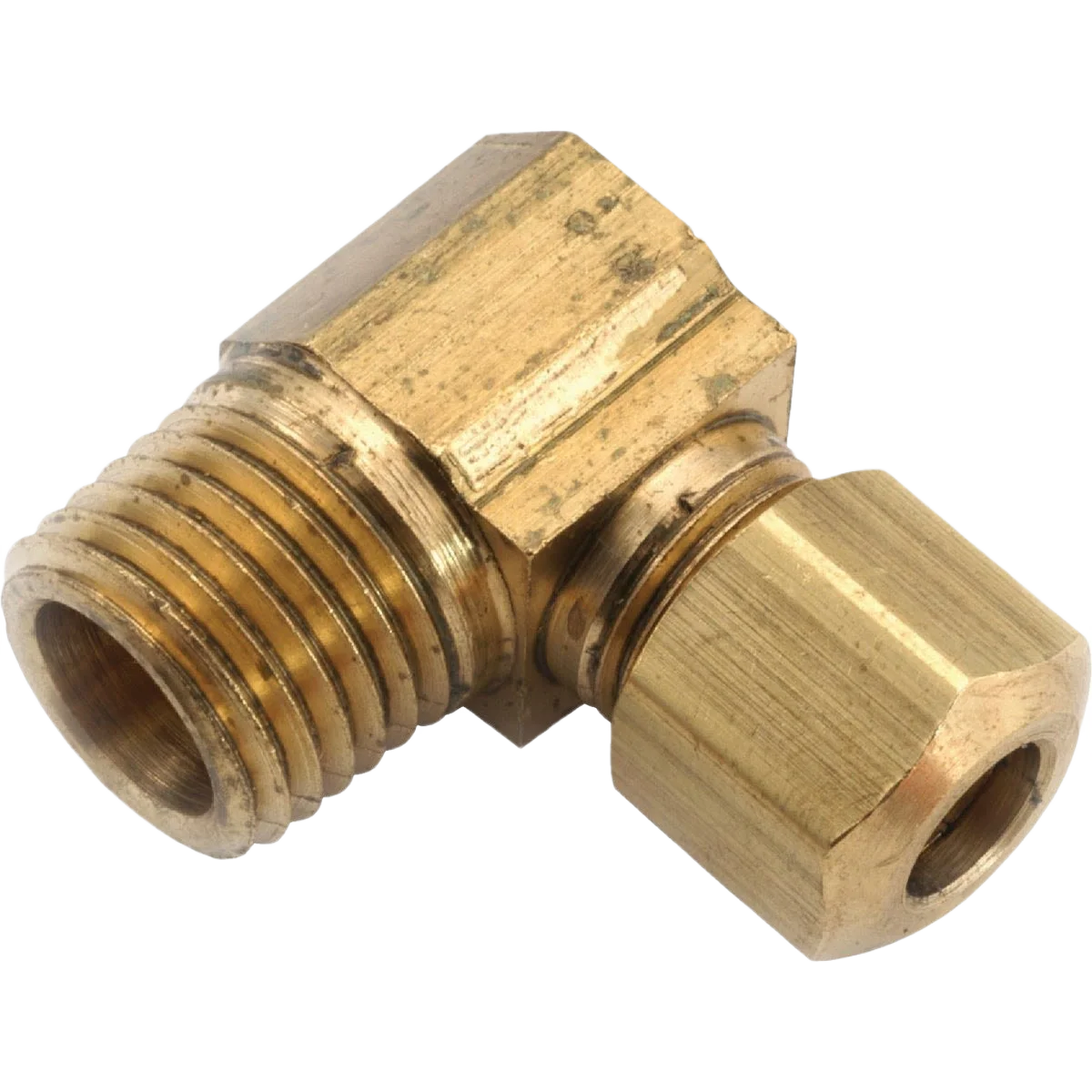 Superior Anderson Metals Male 90 Deg. Compression Brass Elbow 1 4 In. x 1 4 In. Professional