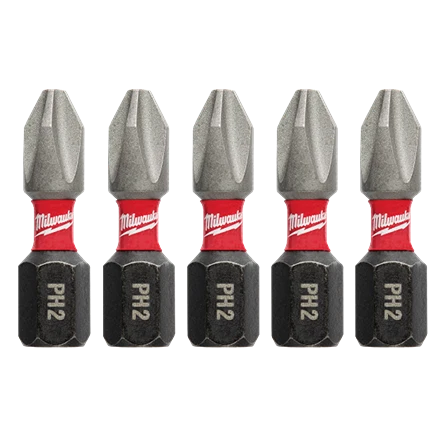 Convenient Milwaukee SHOCKWAVE™ Impact Duty™ 1 PH2 Phillips Bits 5-Pack Casual