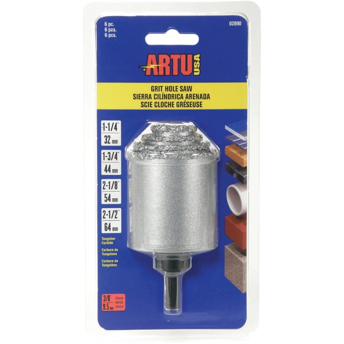Artisan ARTU 6-Piece Tungsten Carbide Grit Hole Saw Set Exceptional