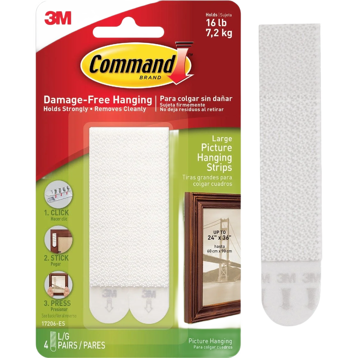 Contemporary 3M Command Large White Interlocking Picture Hanger 4-Pack High-Performance