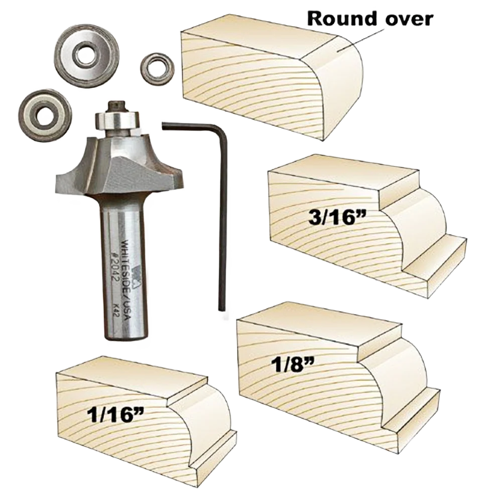 Premium Whiteside 2042B Multi-Beading Bit Set 1 2 in. SH x 3 8 in. R Crafted