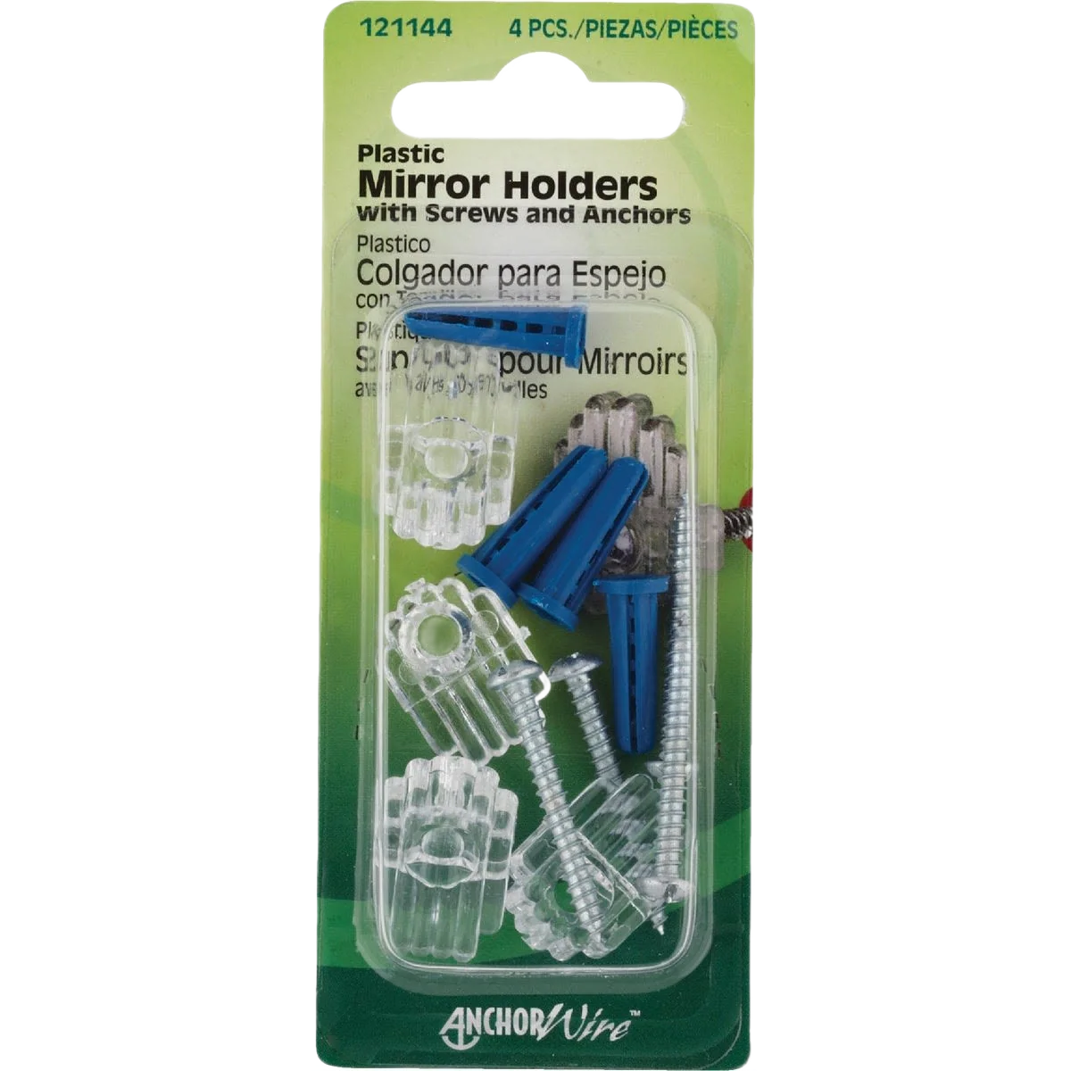 Exclusive Hillman Plastic Mirror Holders Anchors Set Refined