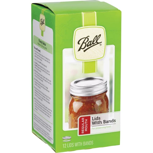 Solid Ball Dome Lids and Bands - Regular 12 Comfortable