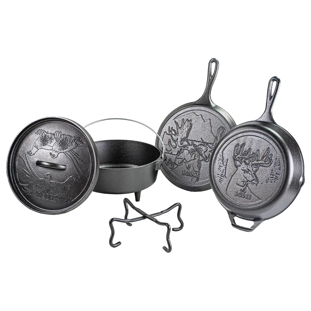Exclusive Lodge Cast Iron Wildlife Series 5-Piece Set Lightweight