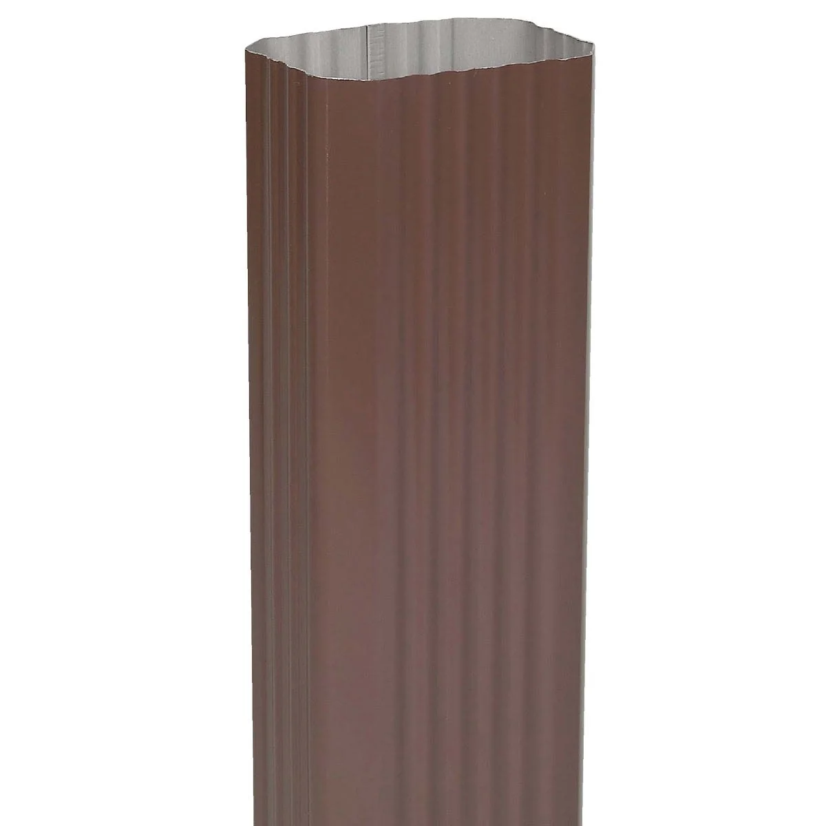 Lightweight Spectra Metals 3 in. x 4 in. Aluminum Downspout Brown Sustainable