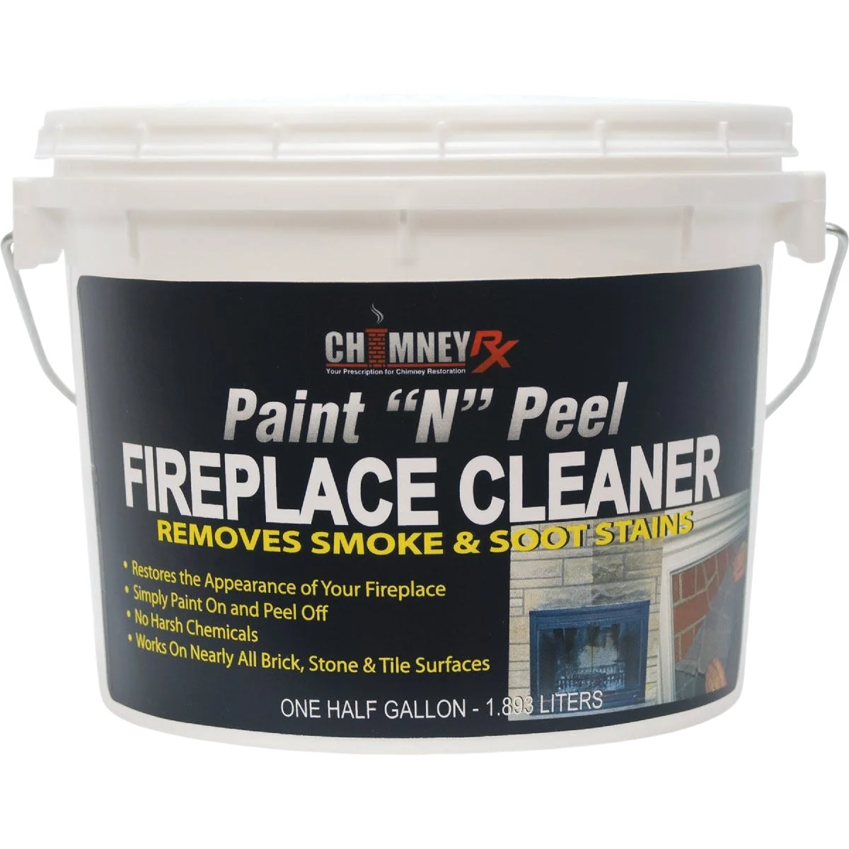 Green Chimney RX Paint N Peel Fireplace Masonry Cleaner Modern