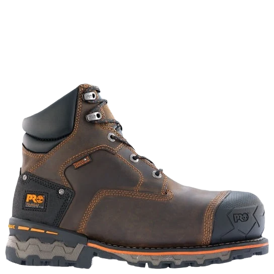 High-Performance Timberland Men's Boondock Brown Distressed Toe Waterproof Boots Size 10.5W Functional