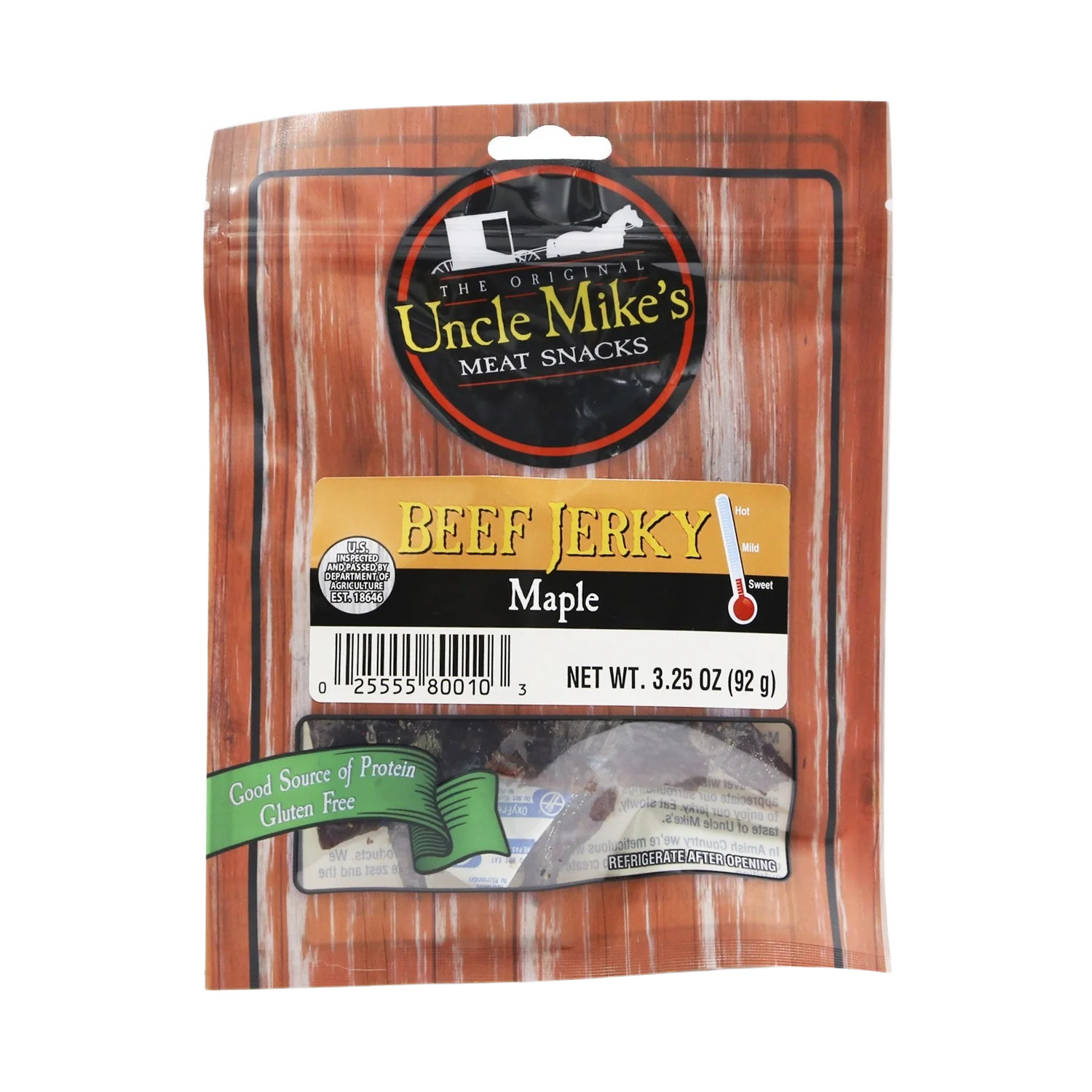 Organic Uncle Mike's Maple Beef Jerky 3.25 oz. Sophisticated