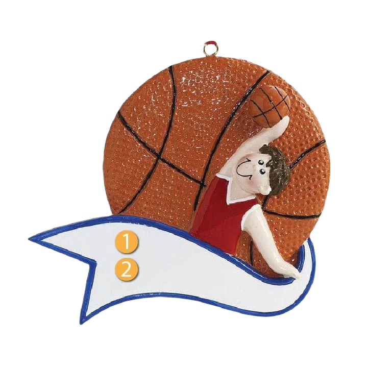 Consistent Rudolph Me Personalized Boy Dunking Basketball Ornament Professional