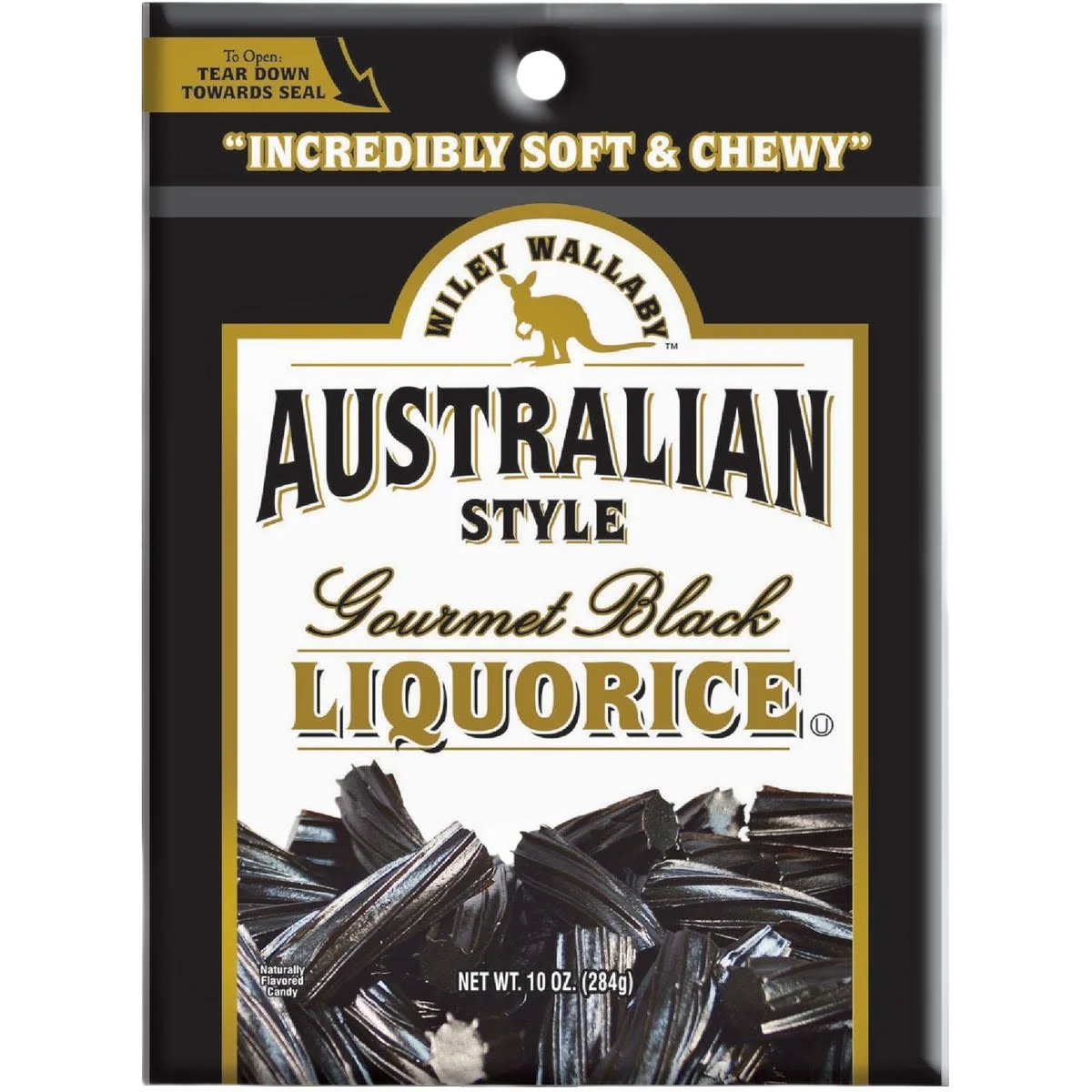 Genuine Wiley Wallaby Australian Style Black Liquorice 10 oz. Original