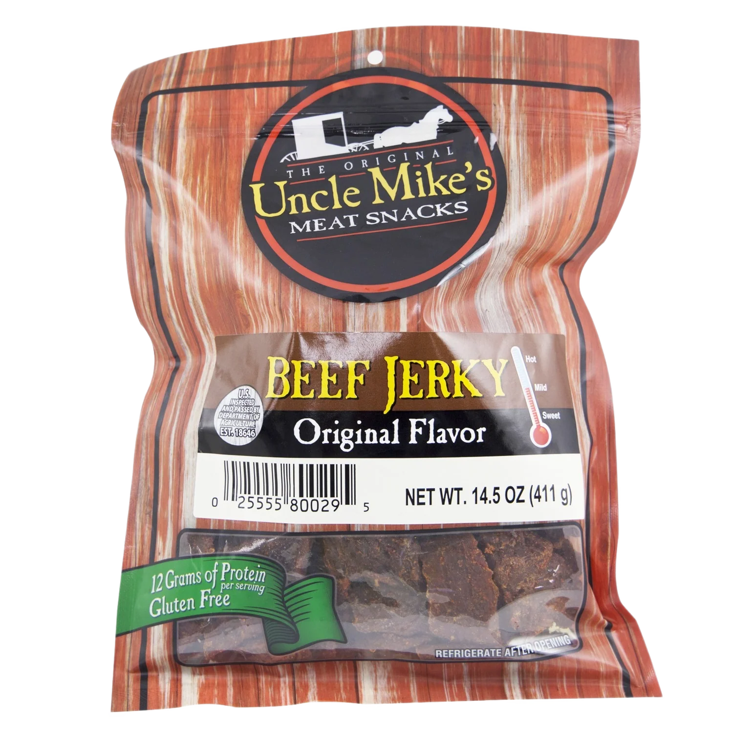 Reliable Uncle Mike's Beef Jerky 14.5 oz. Refined