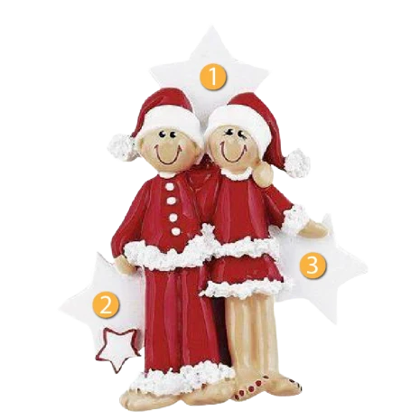 Lightweight Rudolph Me Personalized PJ Lovers Ornament Smooth