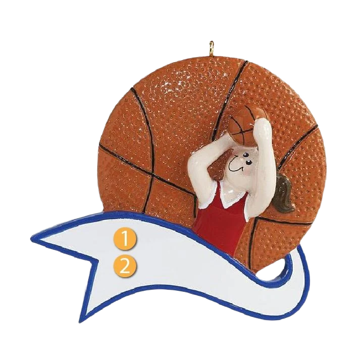 Reliable Rudolph Me Personalized Girl Dunking Basketball Ornament Classic