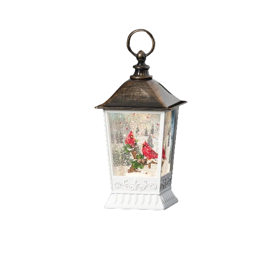 Environmentally Friendly Roman USB White Swirl Cardinal Lantern Durable