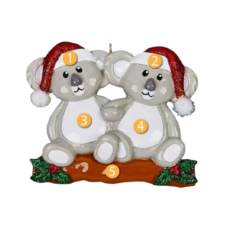 Official Rudolph Me Personalized Koala Couple Ornament Long-Lasting