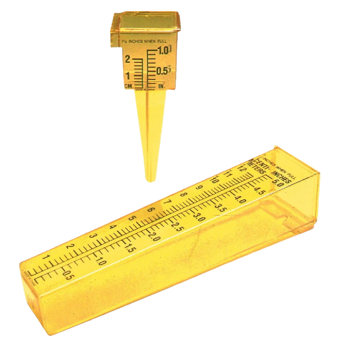 Selected Taylor 2-in-1 Plastic Rain Gauge 5 in. Natural