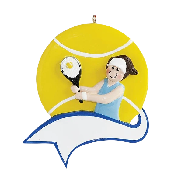 Minimalist Rudolph Me Personalized Female Tennis Serve Ornament Easy-to-Use
