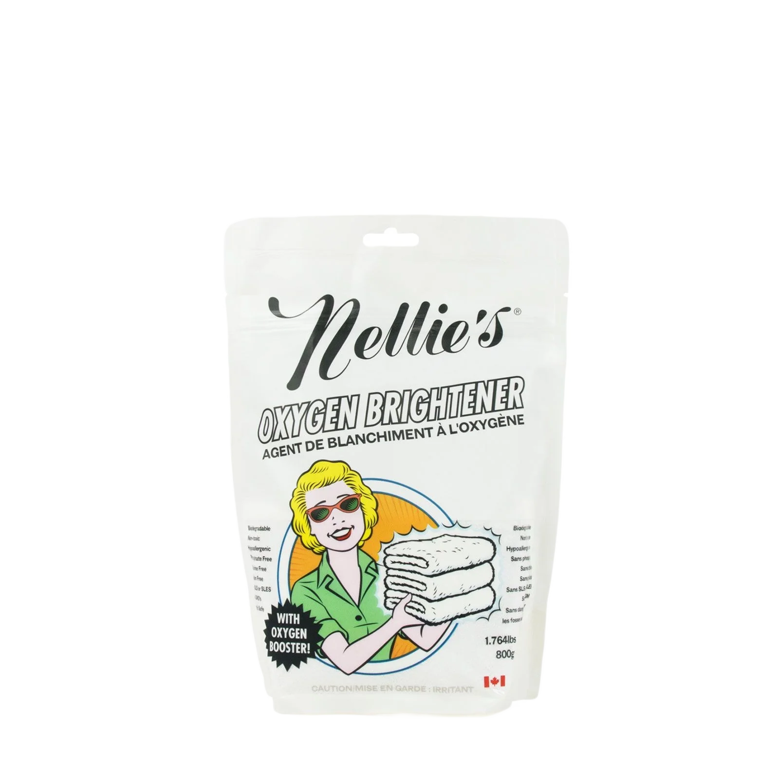 Safe Nellie's Oxygen Brightener Pouch 50 Scoops Contemporary