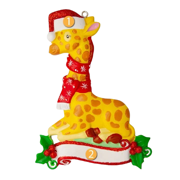 Contemporary PolarX Personalized Giraffe Ornament Stylish