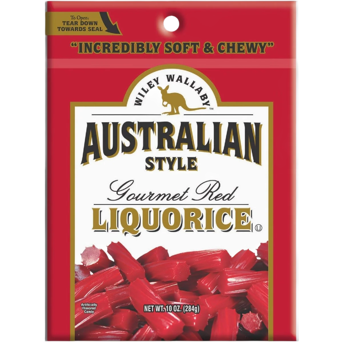 Prestigious Wiley Wallaby Australian Style Red Liquorice 10 oz. Refined