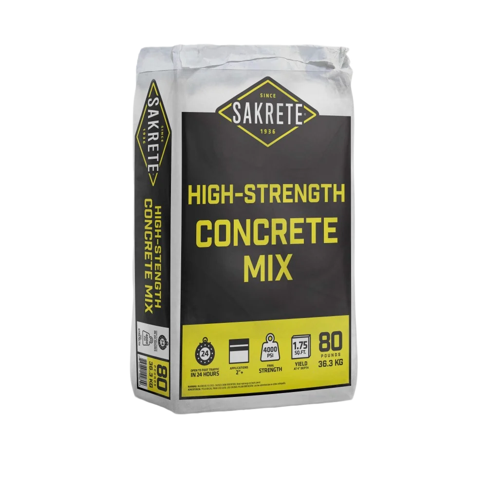 Consistent Sakrete High Strength Concrete Mix 80 lbs. Environmentally Friendly
