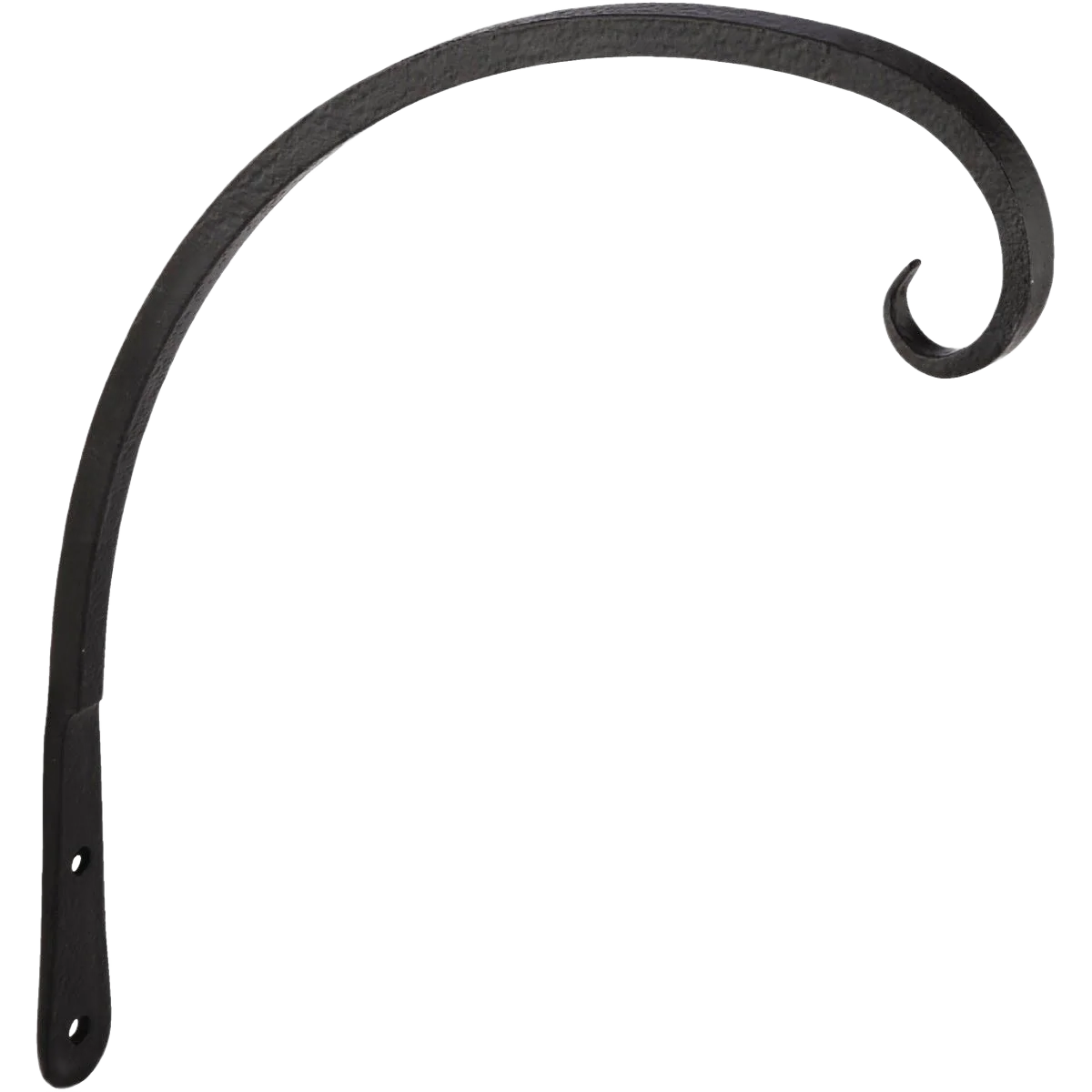Next-Generation Panacea Black Powder-Coated Curved Wrought Iron Hanging Plant Bracket 8 in. Refined