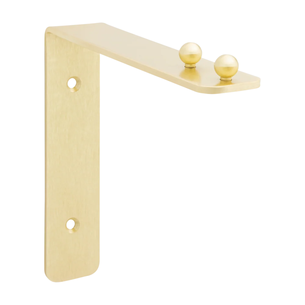 Prestigious National Hardware 7 Brushed Gold Steel Hanging Wall Plant Bracket Contemporary