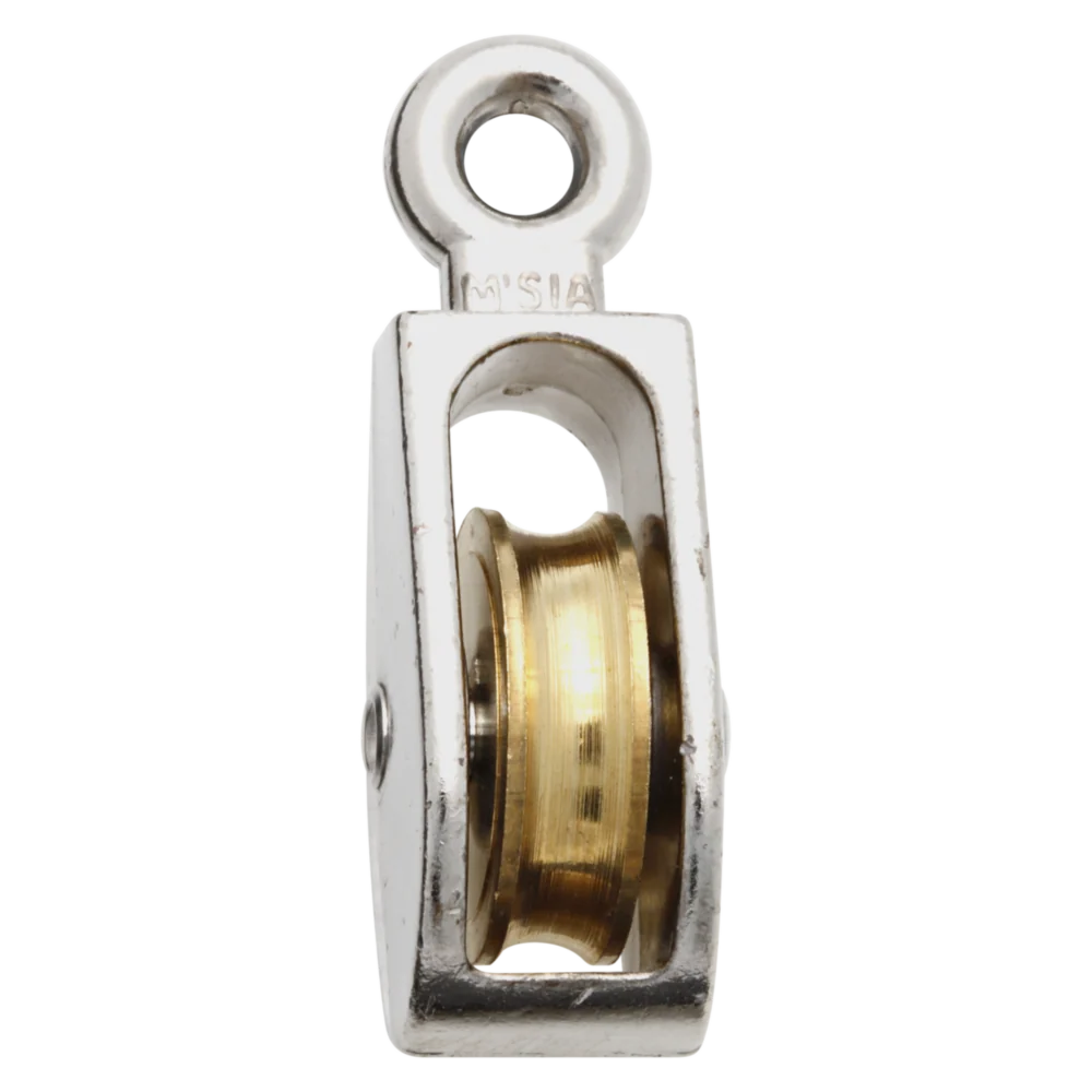 Optimized National Hardware 1 O.D. Single Fixed Eye No-Rust Rope Pulley Soft
