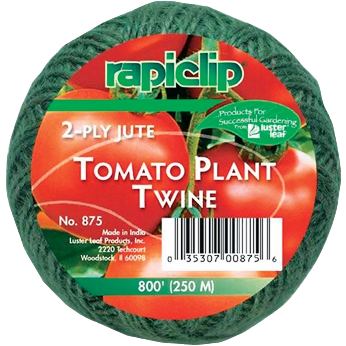 Reusable Rapiclip Green Jute Plant Tie Tomato Twine 800 ft. Environmentally Friendly