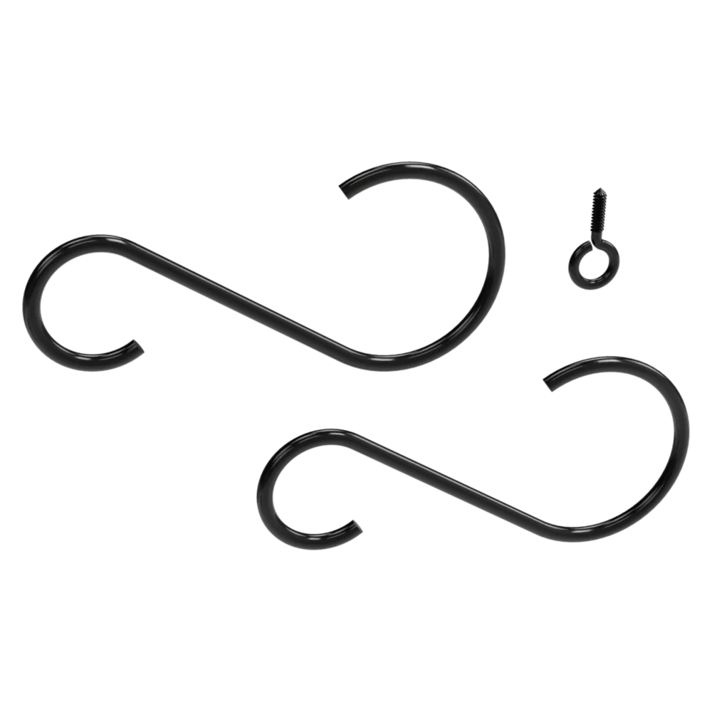 Fast National Hardware 6 Black Steel Extension Hook Kit Solid