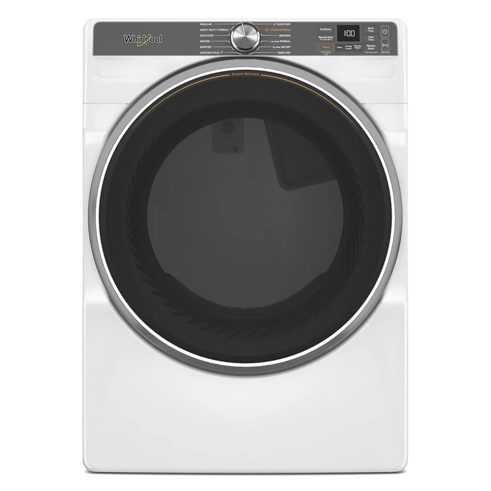 Exceptional 7.4 cu. ft. Smart Front Load ENERGY STAR® Electric Dryer with Steam Capabilities Comfortable