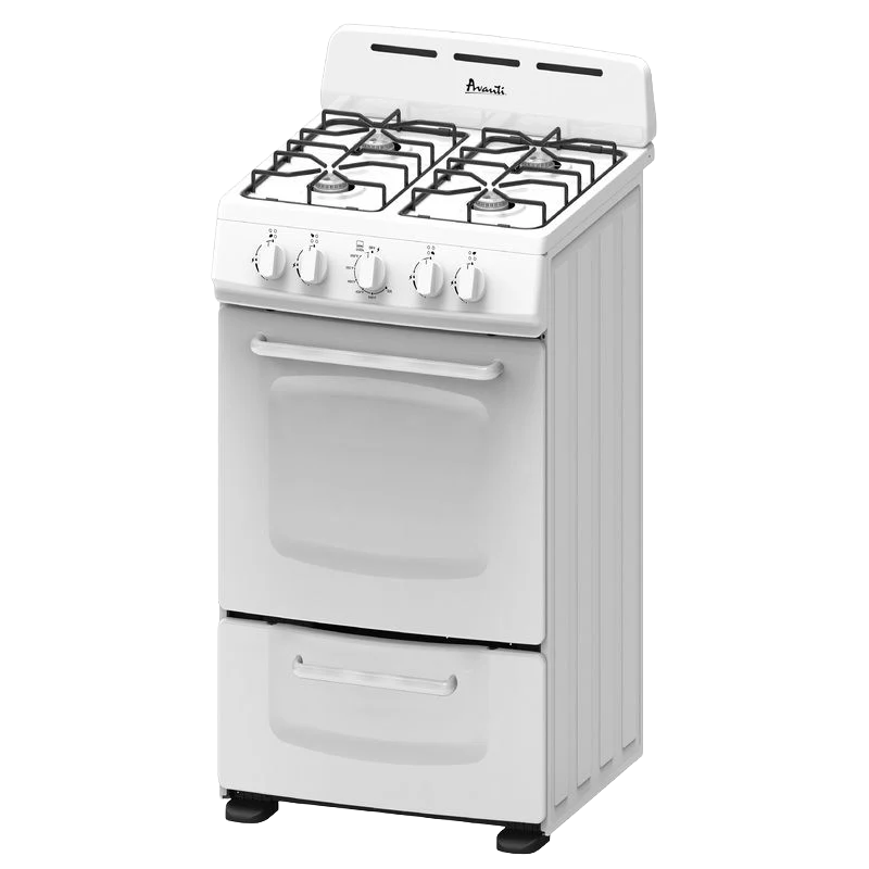 Clean Avanti 20 Gas Range Oven - White Organic