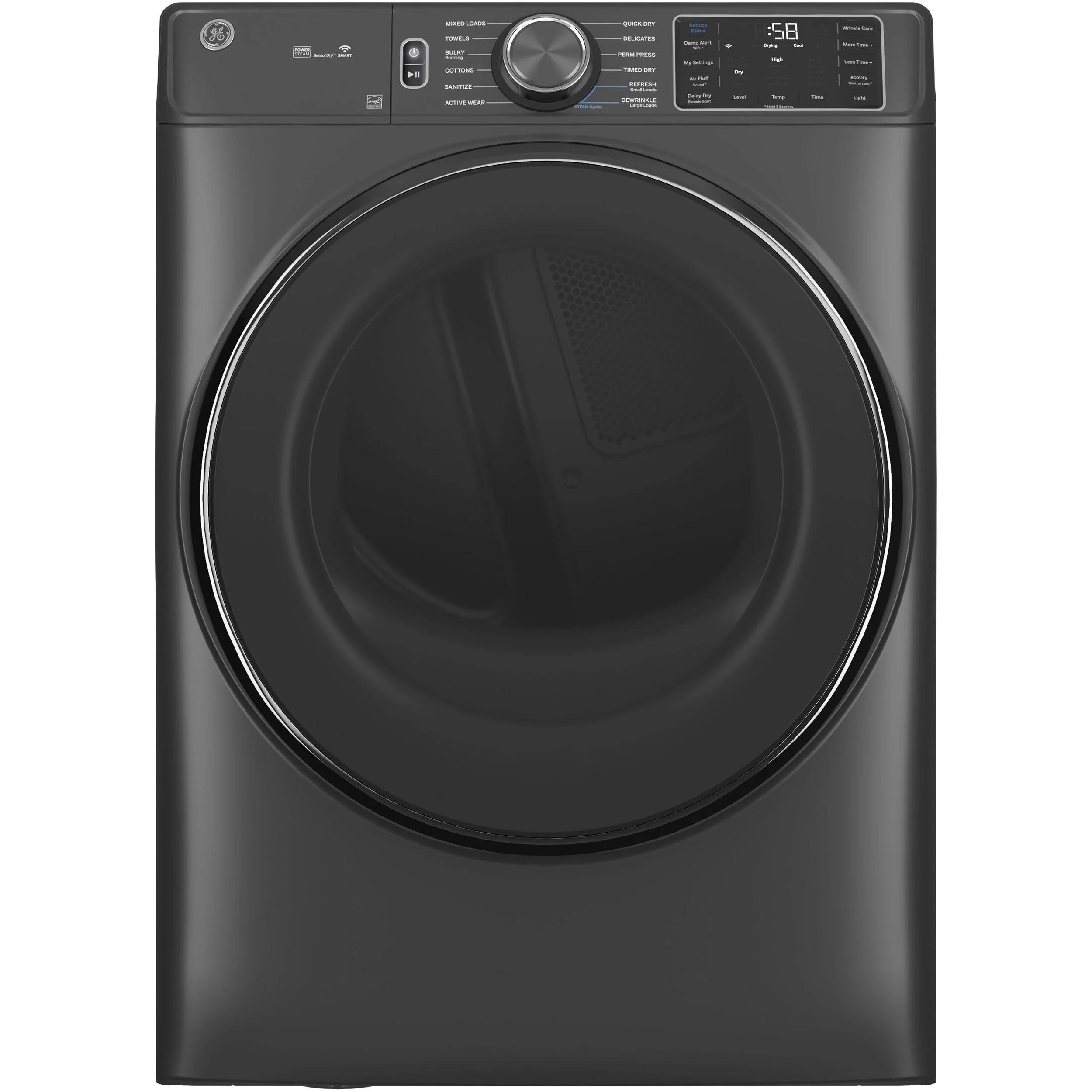Artisan GE® ENERGY STAR® 7.8 cu. ft. Capacity Smart Front Load Electric Dryer with Steam and Sanitize Cycle Expertly Made