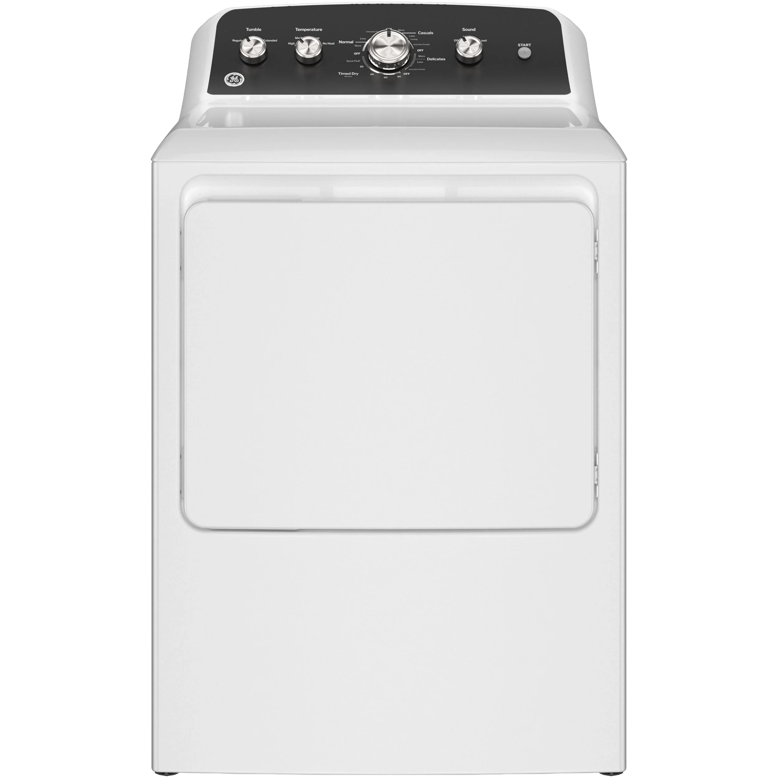 Pure GE® 7.2 cu. ft. Capacity Electric Dryer with Up To 120 ft. Venting and Extended Tumble Easy-to-Use
