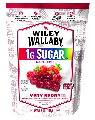 Proven Wiley Wallaby Low Sugar Gluten Very Berry Licorice 5.5 oz. Practical