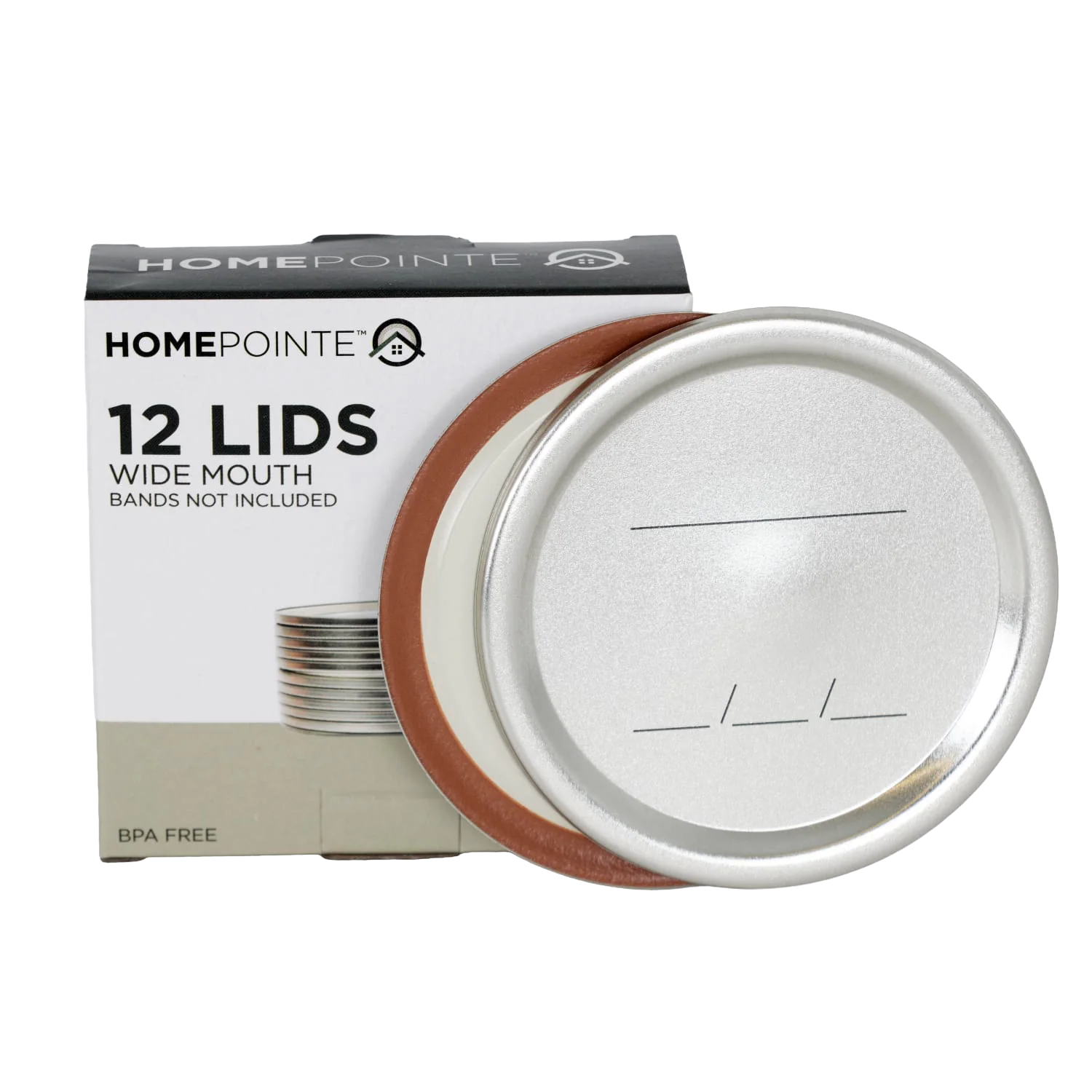 Modern HomePointe Canning Jar Lids - Wide Mouth Stylish