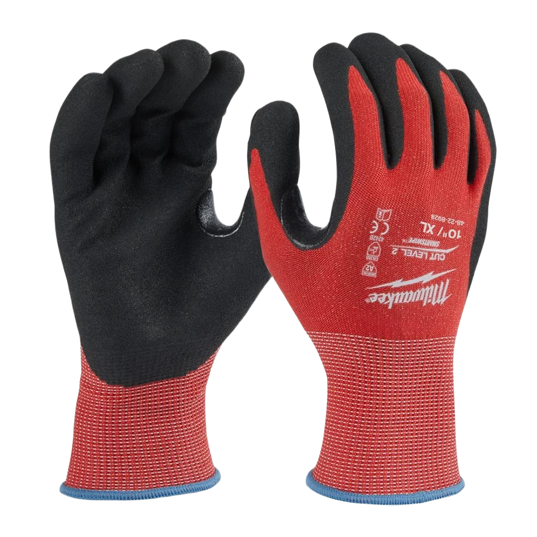 Dependable Milwaukee Cut Level 2 Nitrile Dipped Gloves Large Natural