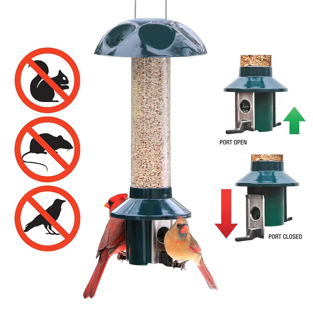 Original Roamwild Green Pest Off Squirrel Proof Mixed Seed Feeder Lightweight