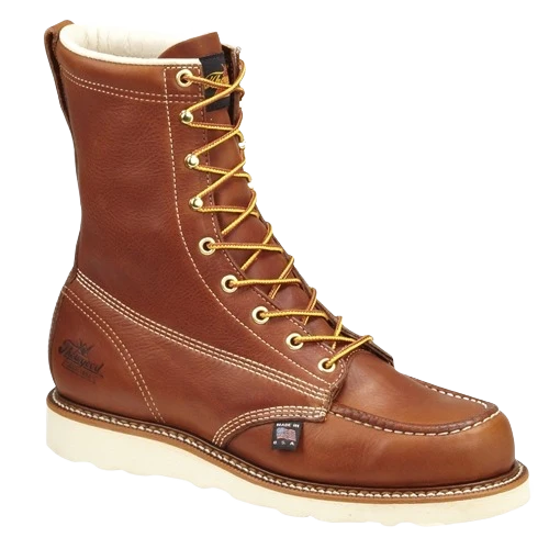 Sustainable Thorogood American Heritage Tobacco Safety Toe Moc Wedge Boots 12D Soft