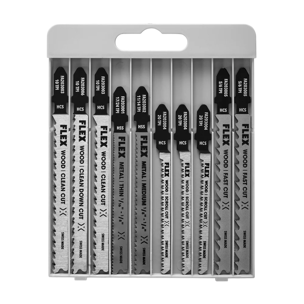 Expertly Made FLEX 10 Pc. Jigsaw Blade Kit Responsible