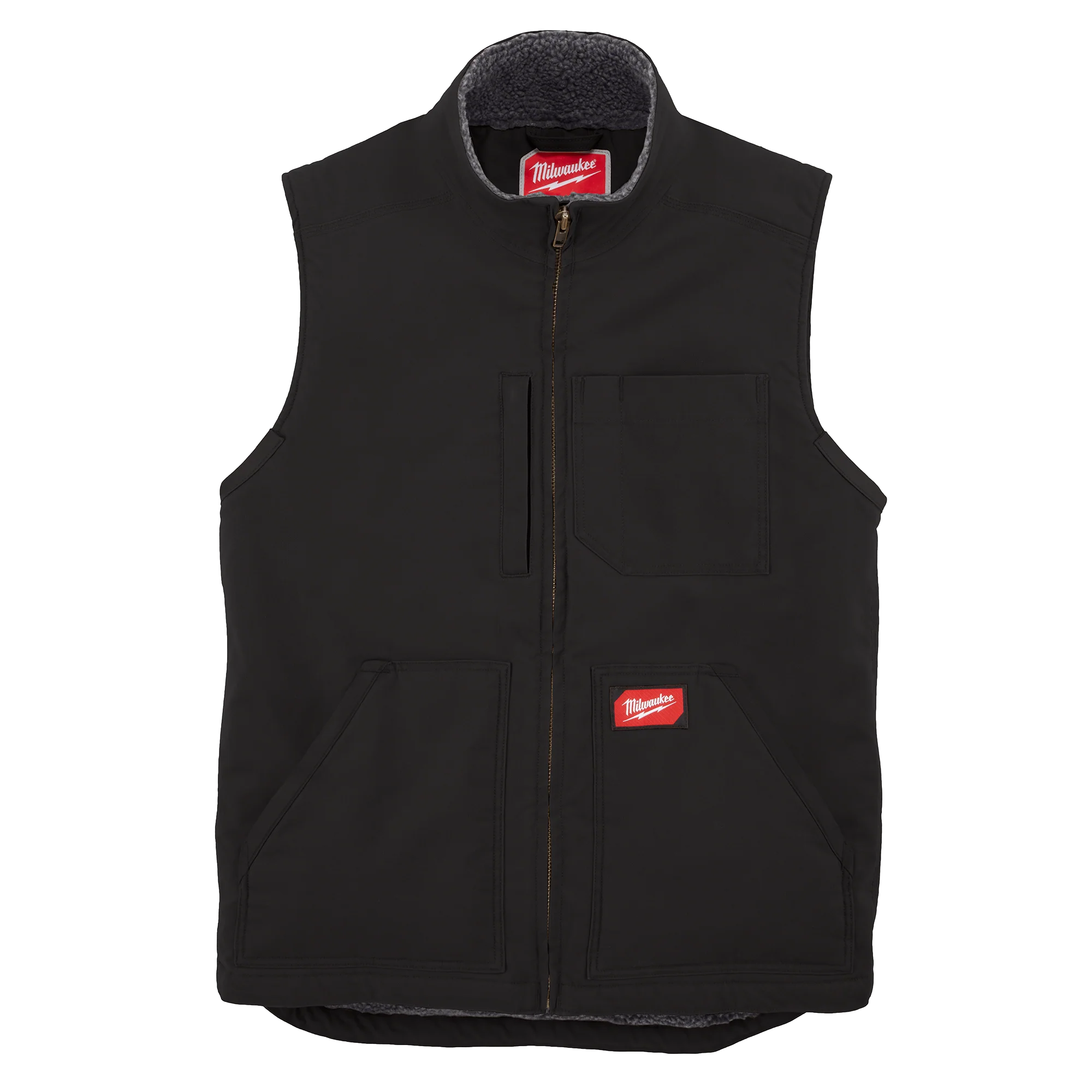 User-Friendly Milwaukee GRIDIRON™ Sherpa-Lined Vest - Black XL Original Design