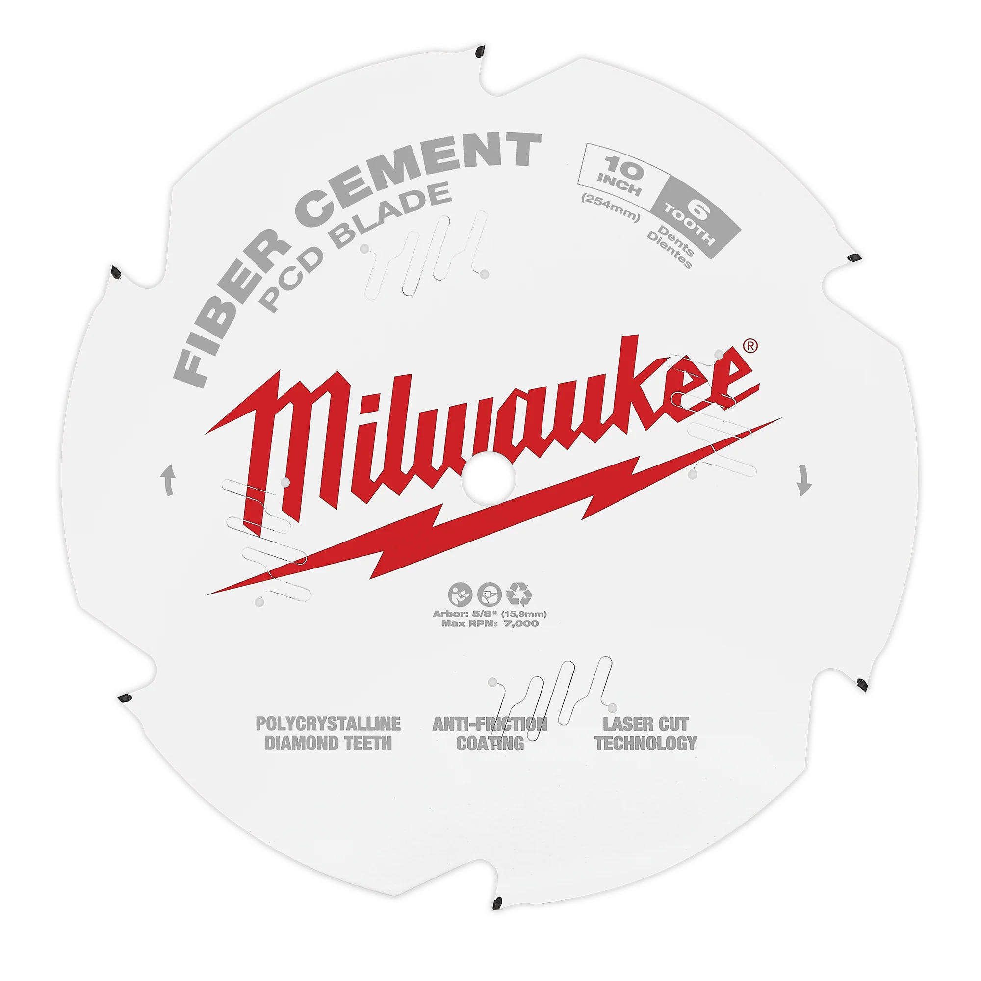 Premium Material Milwaukee 10 PCD Fiber Cement Circular Saw Blade Selected
