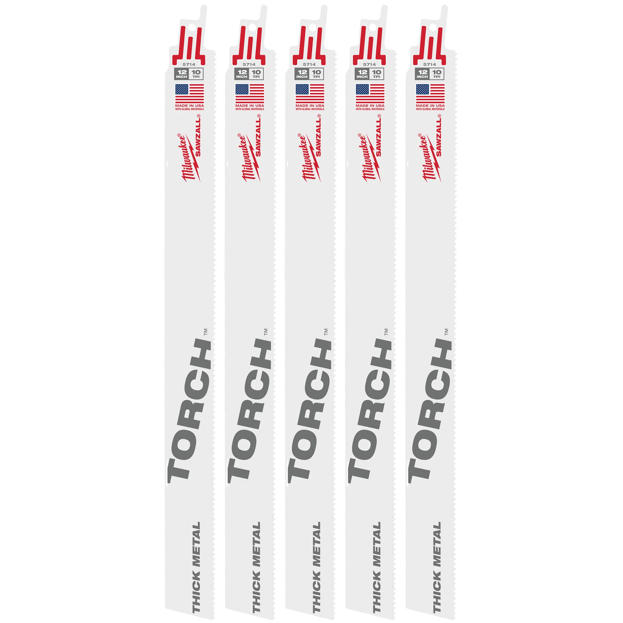 Superior Milwaukee 12 10 TPI TORCH™ SAWZALL® Blade for Thick Metal 5 PK Stylish